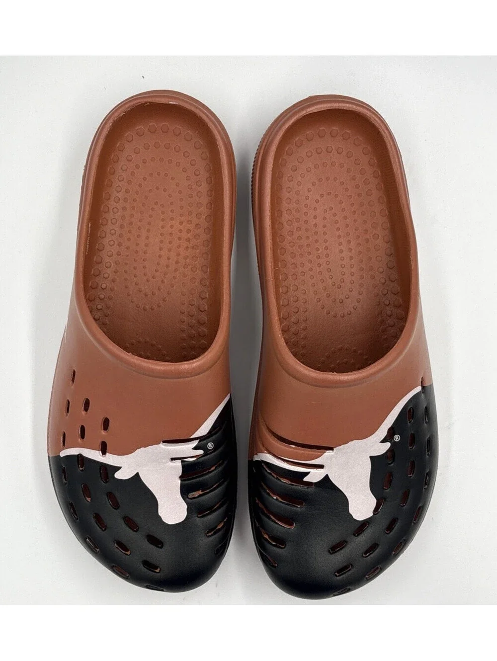 FOCO Texas Longhorns Big Logo Clogs Men's XL 13/14 Burnt Orange